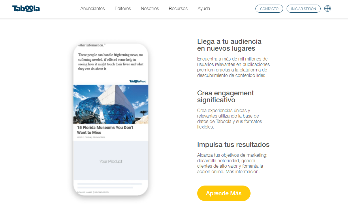 taboola publicidad nativa