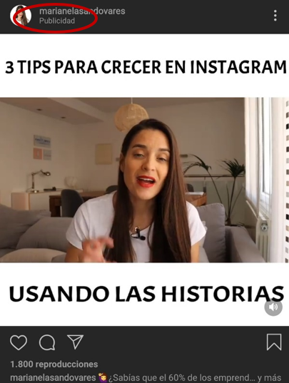 Formatos de publicidad nativa instagram