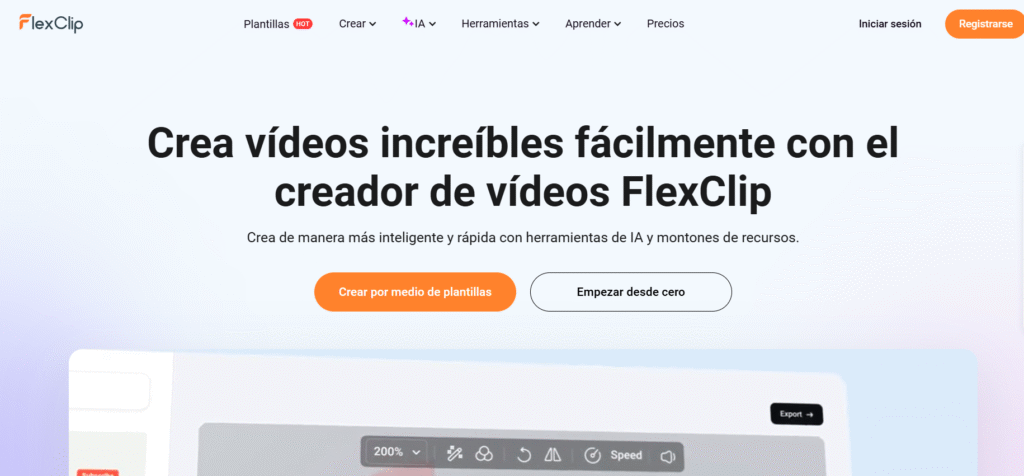 flexclip edita videos ia